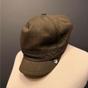 Goorin Bros Olive Green Cap with short brim